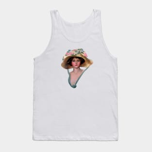 Edwardian floral hat Tank Top